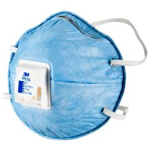 3M™ Cupped Particulate Respirator 9916, P1 with Nuisance Level* Acid Gas Relief, valved (BOX OF 10)