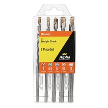5 Piece Straight Shank Masonry Set 6.0, 6.5, 8.0, 10.0 and 12.0 mm by 150mm