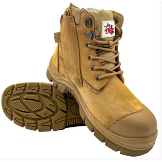ARIZONA - Cougar 6" Camel Waterproof Upper Side Zip Boot Composite Toe