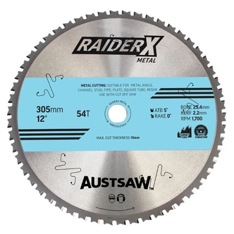 Austsaw RaiderX Metal Blade 305mm 1 x 25.4 x 54T