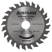 AUSTSAW 125mm- 4mm Cutter Blade- 22.2mm Bore- 24 Teeth