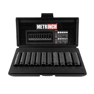 METRINCH 3/8IN DR 11PC DEEP IMPACT SET