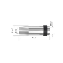 Binzel 24 Style Gas Nozzle Conical - Pk5