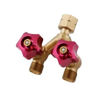 Y-Piece With Valves 5/8" LH (Acetylene, LPG) Weldclass