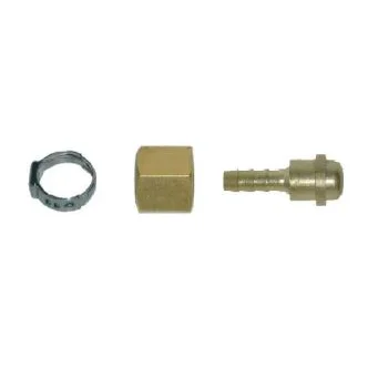 Fitting Nut + Tail + Clamp Kit Suit 10mm ID Hose LH (Acetylene, LPG) Weldclass