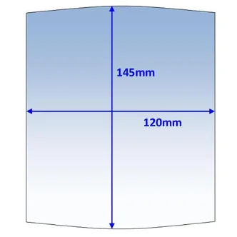 Lens Clear Outer 145x120mm Suit Miller Elite Pk10 Weldclass