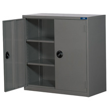 ITM LOCKABLE CABINET, METAL WITH 2 SHELVES, 880W X 400D X 880W