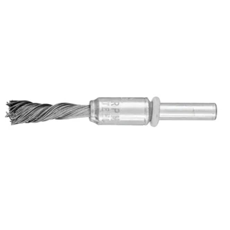 END BRUSHES KNOTTED, SINGLETWIST, SHANK-MOUNTED STEEL WIRE