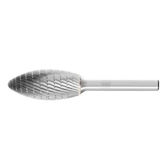 TUNGSTEN CARBIDE BURRS NEW COMBI CUT, MX NCC, FLAME-SHAPED B