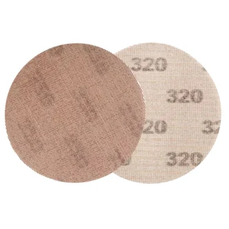 HOOK AND LOOP-BACKED ABRASIVE DISCS NET LOW-DUST GRINDING WITH AN ECCENTRIC ORBITAL SANDER PACK OF 25