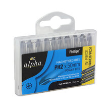 PH2 x 50mm Phillips Power Bit - Handipack (x10) (1Pk)