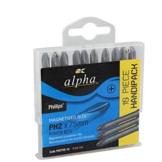 PH2 x 65mm Power Bits - Handipack (x10)