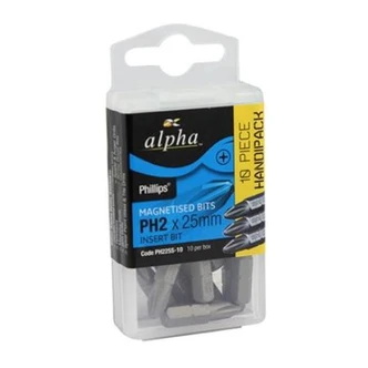 PH2 x 25mm Reduced Head Insert Bits - Handipack (x10)