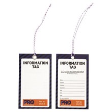 PROCHOICE SAFETY TAG -125MM X 75MM INFORMATION (BLANK) 100X