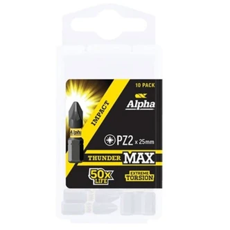 ThunderMax PZ2 x 25mm Impact Insert Bit Handipack (x10)