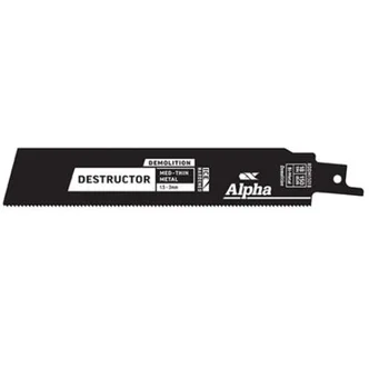 Destructor Demolition - Metal - Recip Blade, 18 TPI, 150mm (Suitable for Med-Thin) - 5 Pack