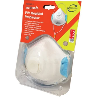 Maxisafe P1 respirator with valve, card of 3