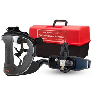 UniMask 5-point Harness with Pressure Flowmaster in portable storage container