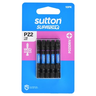 SCREWDRIVER BIT S202 SUPATORQ POZIDRIV PZ2 50MM 10PK