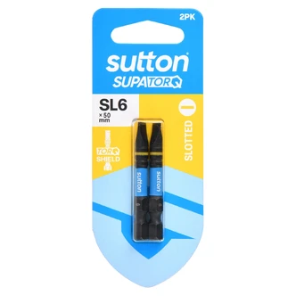 SCREWDRIVER BIT S218 SUPATORQ SLOTTED SL6 50MM 2PK