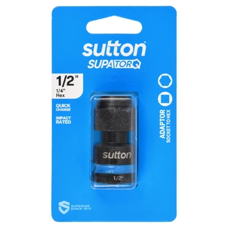 ADAPTOR S241 SUPATORQ SOCKET TO HEX 1/2-1/4IN 50MM 1PK