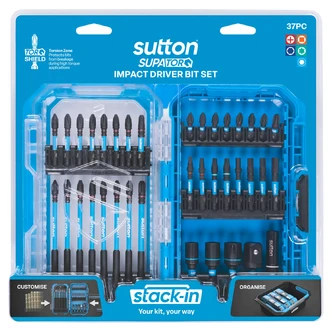 SCRDRV BIT S250 SUPATORQ INSERT/POWER BITS STACK-IN SET 37PC