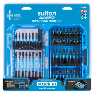 SCRDRV BIT S250 SUPATORQ INSERT/POWER BITS STACK-IN SET 48PC