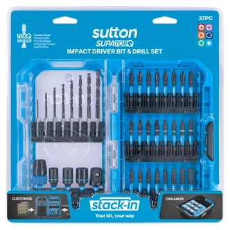 SCRDRV BIT S251 & DRL SUPATORQ POWER BITS STACK-IN SET 37PC