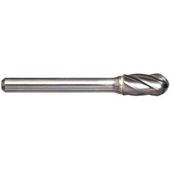 1/2in Cylindrical Ball Nose Carbide Burr - Aluminium Cut