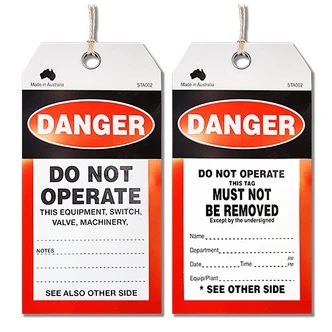 Safety Tag ‘Danger Do Not Operate’ – Pack of 100