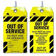 Safety Tag ‘Out Of Service’ – Pack of 100