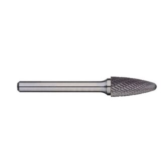 3/4in Tree Radius Nose Carbide Burr, 1/4in shank dia.