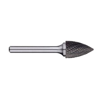 1/8in Tree Pointed Nose Carbide Burr, 1/8in shank dia