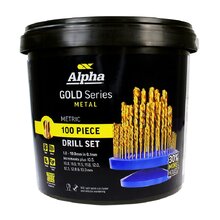 100pce Metric Alpha Gold Series Drill Set 1.0-13.0mm (1Pk)