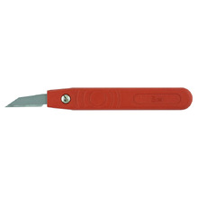 Red fixed keyhole knife