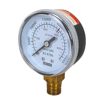Pressure Gauge 50mm 0-1,600kPa Inert Gas 1/4" NPT for RT 2 Stage