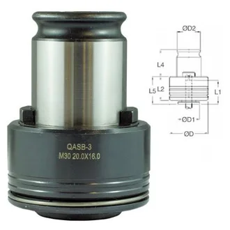 HOLEMAKER TAP COLLET WITH SAFETY CLUTCH TO SUIT KTX5/3, SUIT TAP SHANK 12.5MM RD X 10MM SQ