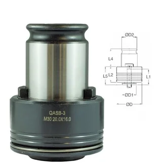 HOLEMAKER TAP COLLET WITH SAFETY CLUTCH TO SUIT KTX5/4, SUIT TAP SHANK 20MM RD X 16MM SQ