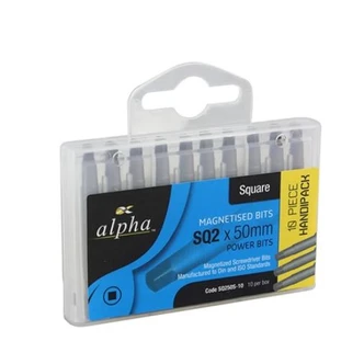 SQ2 x 100mm Power Bits - Handipack (x10)