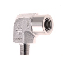 Genlok Elbow, 1/4" F NPT to 1/8" M NPT