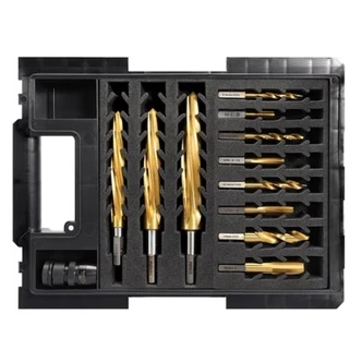 VersaDrive 12 Piece Starter Kit | 8 Piece Drill and Tap Set | 3 Piece Reamer Set 14mm to 22mm with HD Adaptor