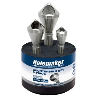 HOLEMAKER CROSS HOLE COUNTERSINK SET, 90 DEGREE, 3 PIECE