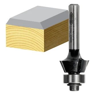 LAMINATE TRIM BIT BEVEL 19.3 X 30 DEG TCT 1/4 SHK B/BEAR