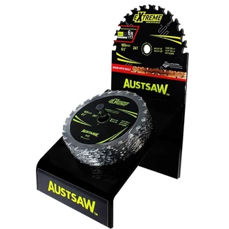 Austsaw Extreme: Wood with Nails Blade 165mm x 20Bore x 24 T Thin Kerf Bulk 20pcs