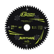 Austsaw Extreme: Wood with Nails Blade 216mm x 30/15.88 Bore x 60 T Thin Kerf