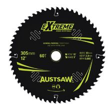 Austsaw Extreme: Wood with Nails Blade 305mm x 30 Bore x 60 T Thin Kerf