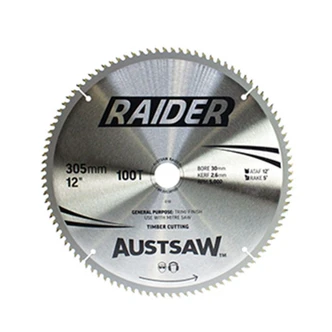 Austsaw Raider Timber Blade 305mm x 30 Bore x 100 T Thin Kerf