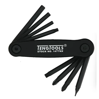 TENG FOLDING KEY SET, 8PCE, FL/PH/PZ/HEX/TX