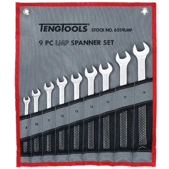 TENG 9PC LMP COMBINATION SPANNER SET 8-19MM W/WALLET