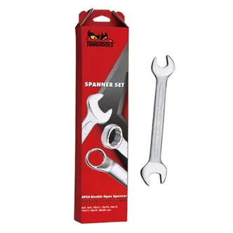 TENG DOUBLE OPEN END SPANNER SET, 8PCE, METRIC